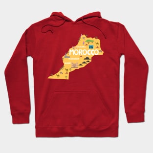 Morocco Illustrated Map Hoodie